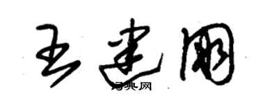 朱錫榮王建朋草書個性簽名怎么寫