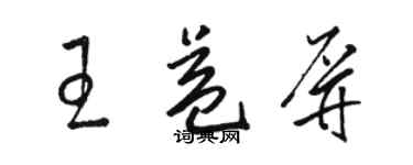 駱恆光王益屏草書個性簽名怎么寫