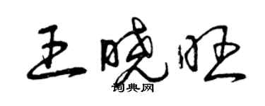 曾慶福王曉旺草書個性簽名怎么寫