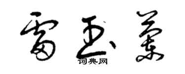 曾慶福雷玉蘭草書個性簽名怎么寫
