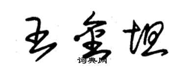 朱錫榮王金坦草書個性簽名怎么寫