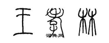 陳墨王孝林篆書個性簽名怎么寫