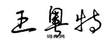 曾慶福王奧特草書個性簽名怎么寫