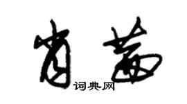 朱錫榮肖茜草書個性簽名怎么寫