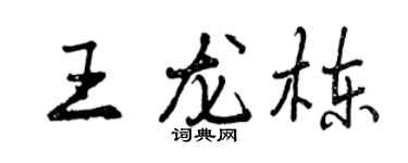 曾慶福王龍棟行書個性簽名怎么寫
