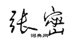 曾慶福張密行書個性簽名怎么寫