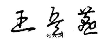 曾慶福王兵燕草書個性簽名怎么寫