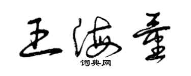 曾慶福王海量草書個性簽名怎么寫