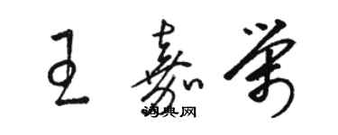 駱恆光王嘉榮草書個性簽名怎么寫