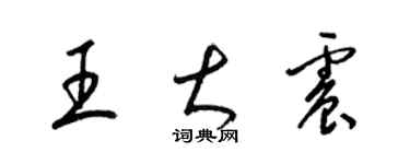 梁錦英王大震草書個性簽名怎么寫