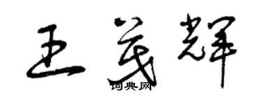 曾慶福王茂輝草書個性簽名怎么寫