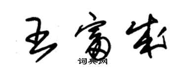 朱錫榮王富成草書個性簽名怎么寫