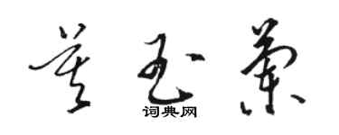 駱恆光莫玉蘭草書個性簽名怎么寫