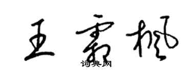 梁錦英王霜楓草書個性簽名怎么寫