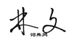 駱恆光林文草書個性簽名怎么寫