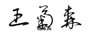 曾慶福王菊森草書個性簽名怎么寫