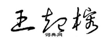 曾慶福王起榕草書個性簽名怎么寫
