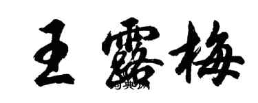 胡問遂王露梅行書個性簽名怎么寫