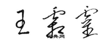 駱恆光王霜靈草書個性簽名怎么寫