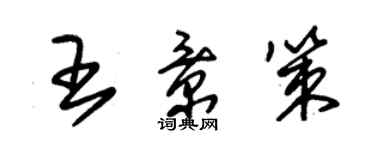 朱錫榮王景策草書個性簽名怎么寫