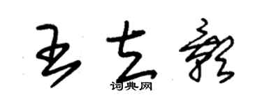 朱錫榮王立影草書個性簽名怎么寫