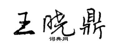 曾慶福王曉鼎行書個性簽名怎么寫