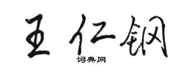 駱恆光王仁鋼行書個性簽名怎么寫