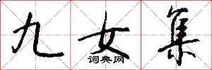 九女集怎么寫好看