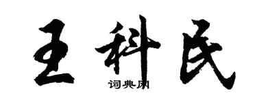 胡問遂王科民行書個性簽名怎么寫