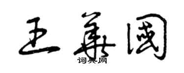 曾慶福王華國草書個性簽名怎么寫