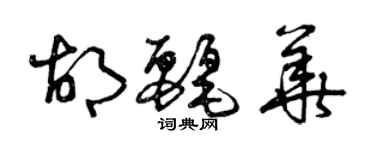 曾慶福胡麗華草書個性簽名怎么寫