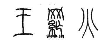 陳墨王綱火篆書個性簽名怎么寫