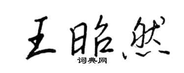 王正良王昭然行書個性簽名怎么寫