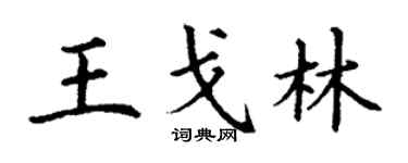 丁謙王戈林楷書個性簽名怎么寫