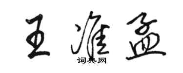 駱恆光王準孟行書個性簽名怎么寫