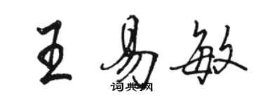 駱恆光王易敏行書個性簽名怎么寫