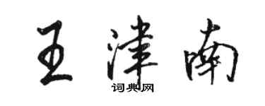 駱恆光王津南行書個性簽名怎么寫
