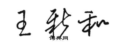 駱恆光王新和草書個性簽名怎么寫