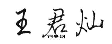 駱恆光王君燦行書個性簽名怎么寫
