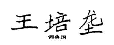 袁強王培壟楷書個性簽名怎么寫