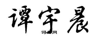 胡問遂譚宇晨行書個性簽名怎么寫