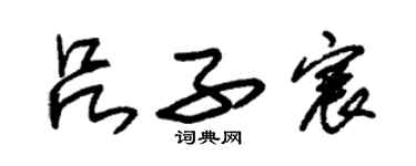 朱錫榮呂子宸草書個性簽名怎么寫