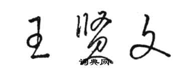 駱恆光王賢文草書個性簽名怎么寫