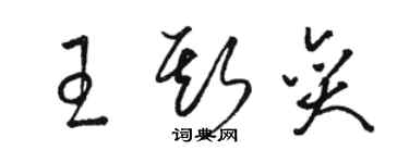 駱恆光王斯奕草書個性簽名怎么寫