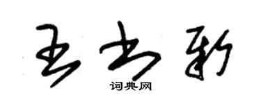 朱錫榮王書新草書個性簽名怎么寫