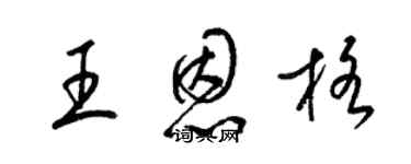 梁錦英王恩格草書個性簽名怎么寫