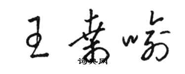 駱恆光王桑喻草書個性簽名怎么寫