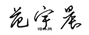 駱恆光范宇晨草書個性簽名怎么寫