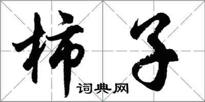 胡問遂柿子行書怎么寫