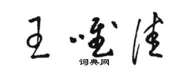 駱恆光王唯佳草書個性簽名怎么寫